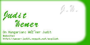 judit wener business card